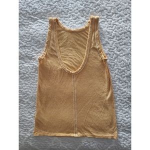 Rag & Bone mustard white stripe PAYTON tank XXS